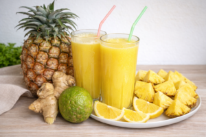 Jus ananas, gingembre et citron