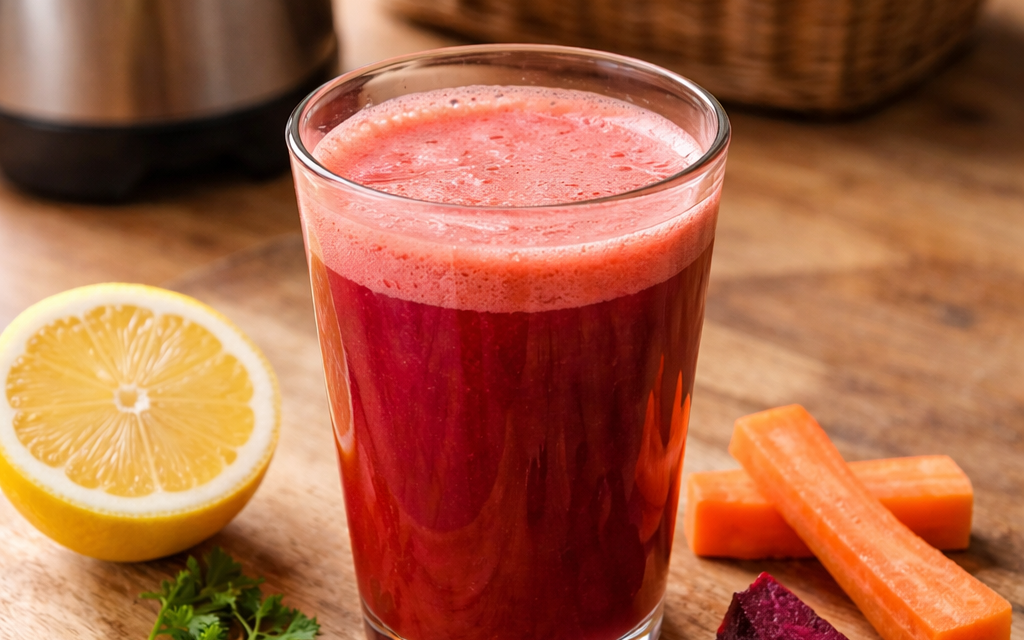 Jus Détox Carotte Betterave et Citron :  Nettoyage du Foie :