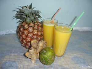 thé ananas et gingembre