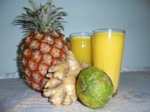 Thé ananas gingembre et citron