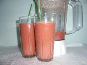 Smoothie à la pastèque, banane