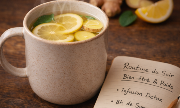 Maigrir en dormant naturel Rituel du soir avec une infusion au gingembre et un carnet de suivi pour booster le métabolisme nocturne.