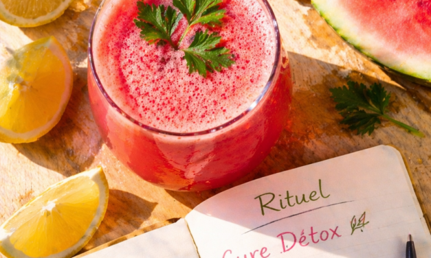 Jus détox pastèque, citron et persil