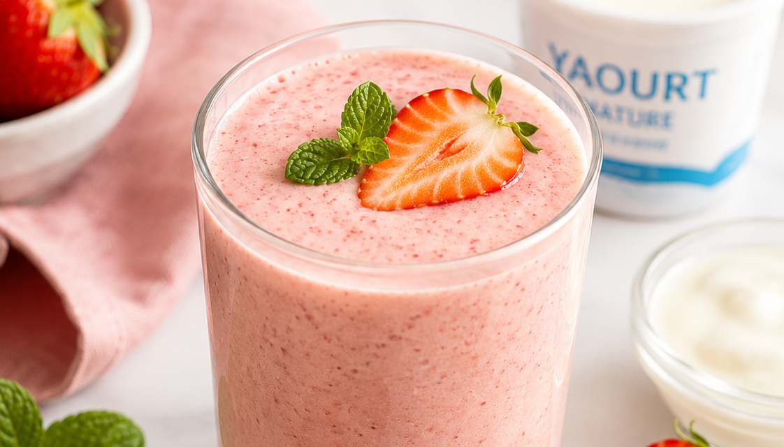 Smoothie Fraise Yaourt Léger Crémeux