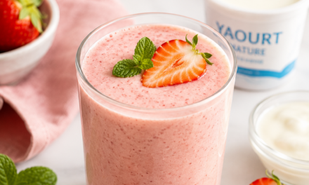 Smoothie Fraise Yaourt Léger Crémeux