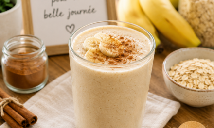 Smoothie Banane Avoine Énergie Sain